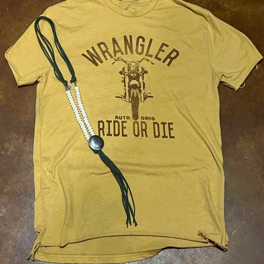 Distressed Wrangler tee